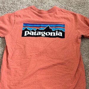 Patagonia Salmon Tee with Logo